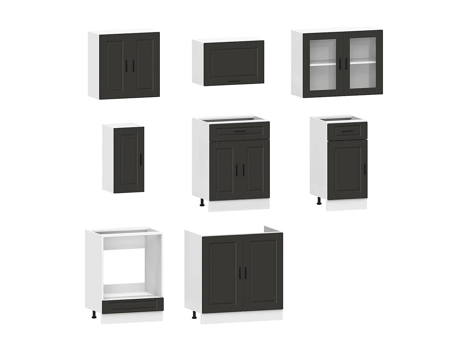 Kalmar 8-teiliges Küchenschrank-Set aus Holzwerkstoff