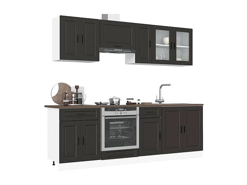 Ensemble d'armoires de cuisine 8 pcs Kalmar bois d'ingénierie