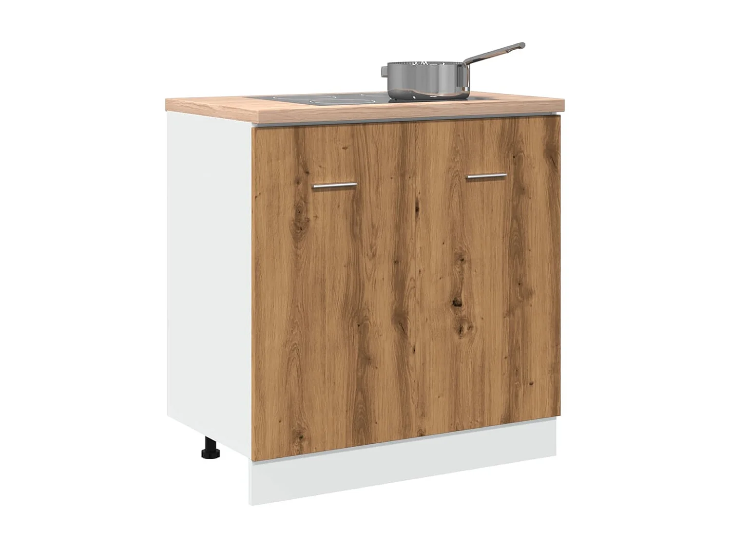 Armoire de plancher d'évier chêne artisanal 80x46x81,5 cm