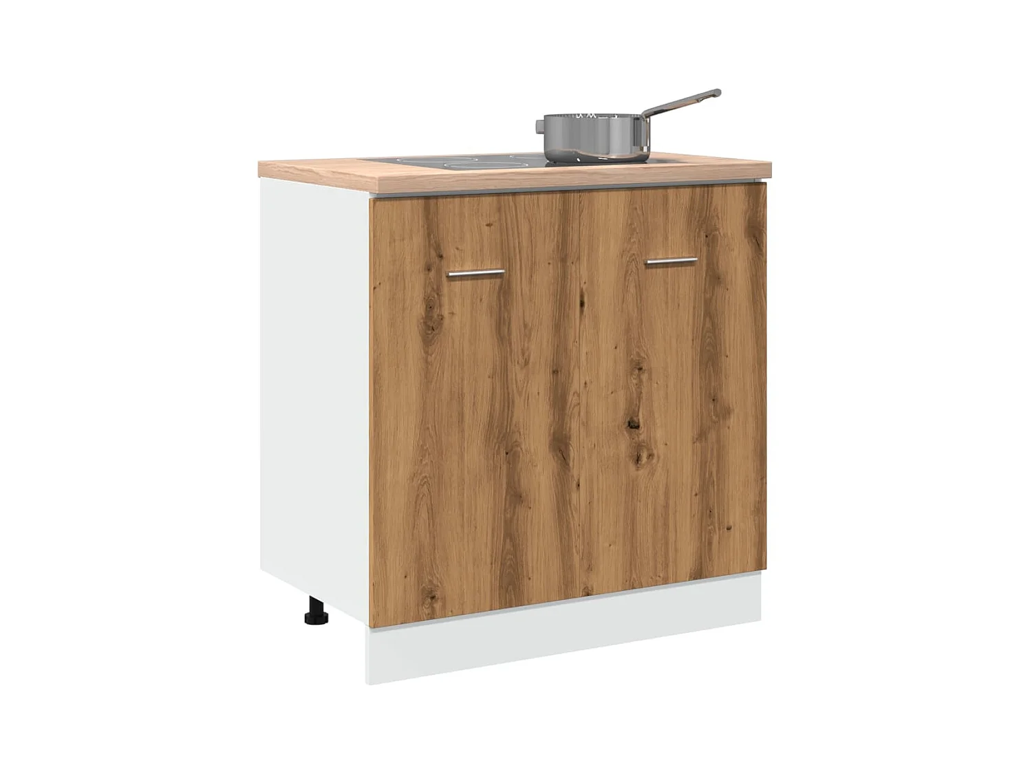 Armoire de plancher d'évier chêne artisanal 80x46x81,5 cm