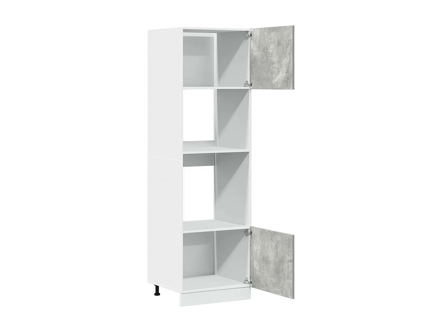 Betongrauer Mikrowellenschrank 60x57x207 cm Spanplatte