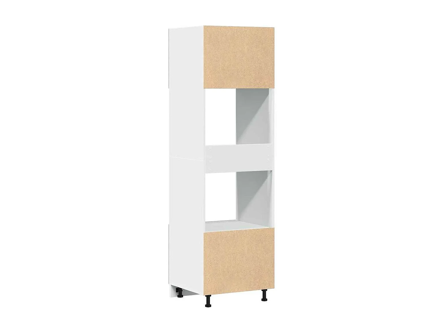 Betongrauer Mikrowellenschrank 60x57x207 cm Spanplatte