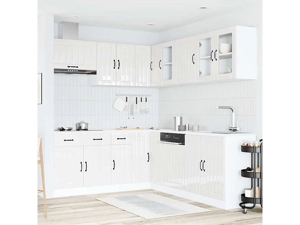 Ensemble d'armoires de cuisine 11 pcs Lucca bois d'ingénierie