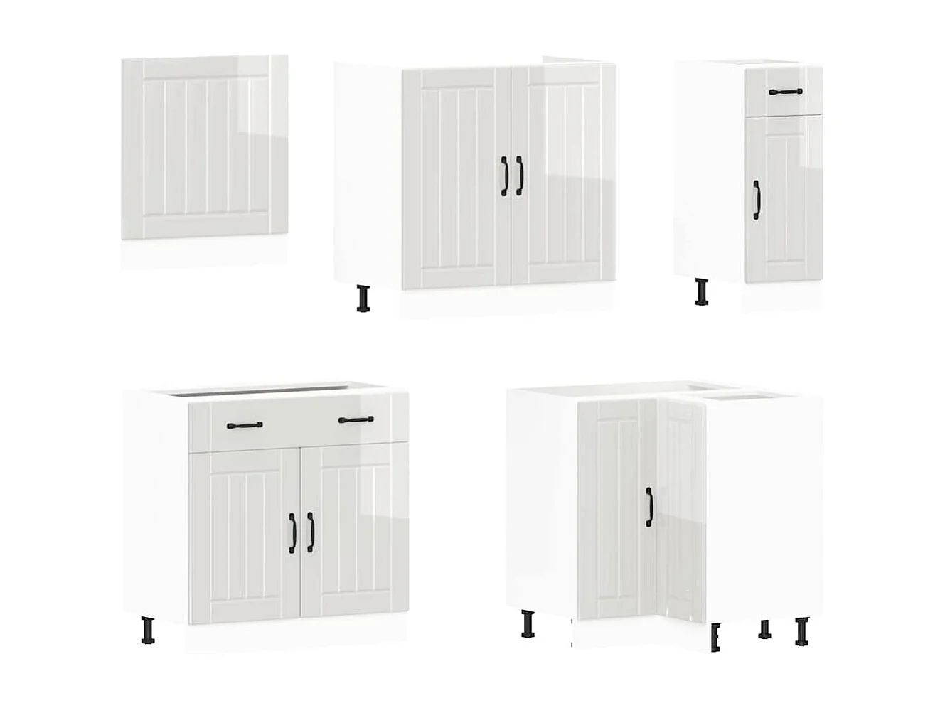 Ensemble d'armoires de cuisine 11 pcs Lucca bois d'ingénierie