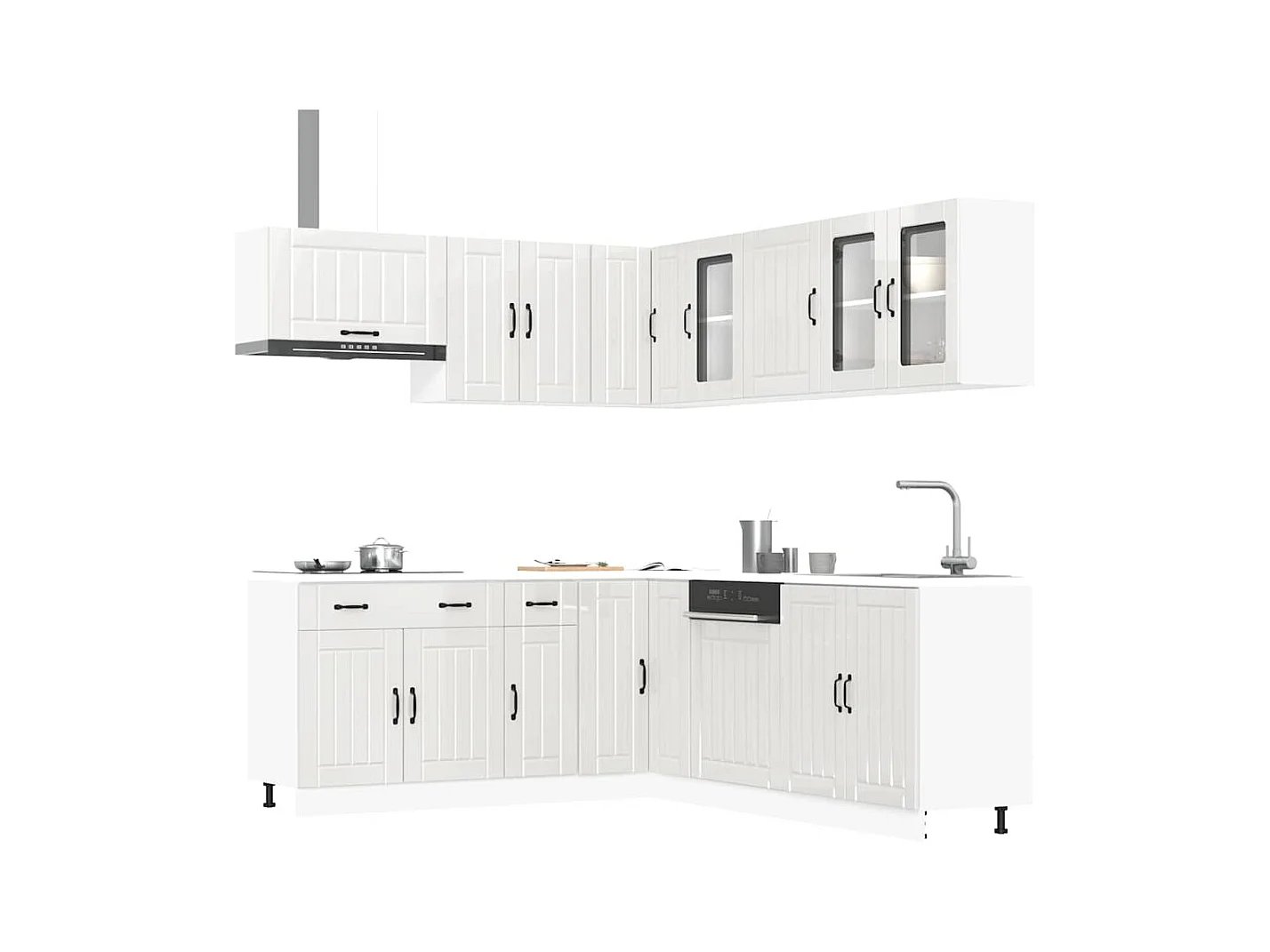 Ensemble d'armoires de cuisine 11 pcs Lucca bois d'ingénierie