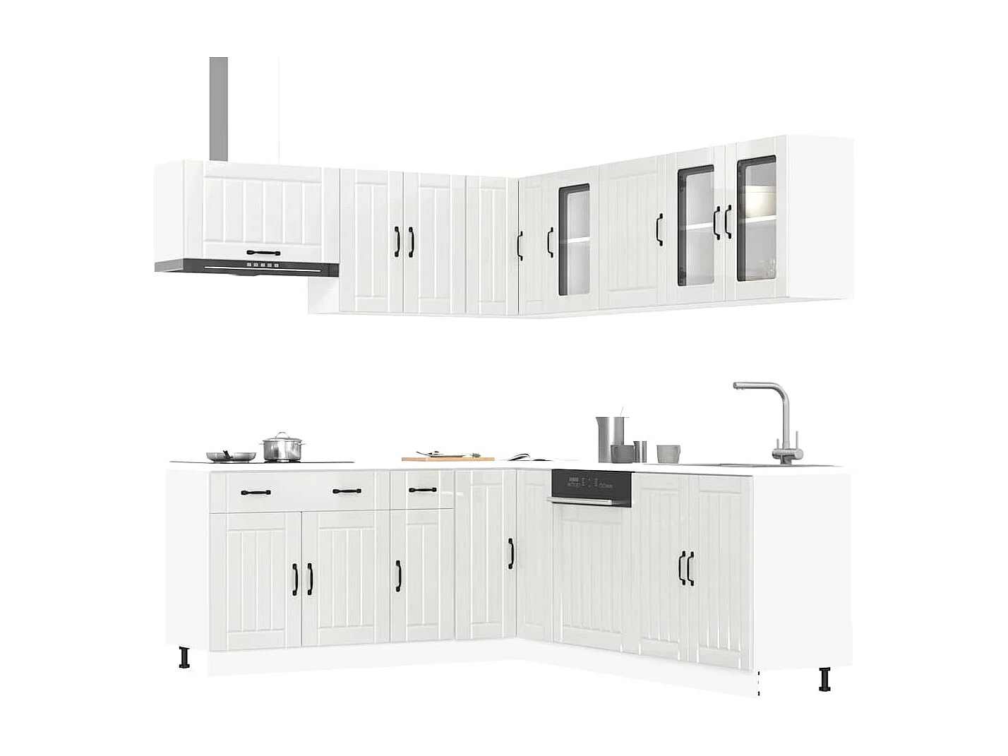 Lucca 11-teiliges Küchenschrank-Set aus Holzwerkstoff