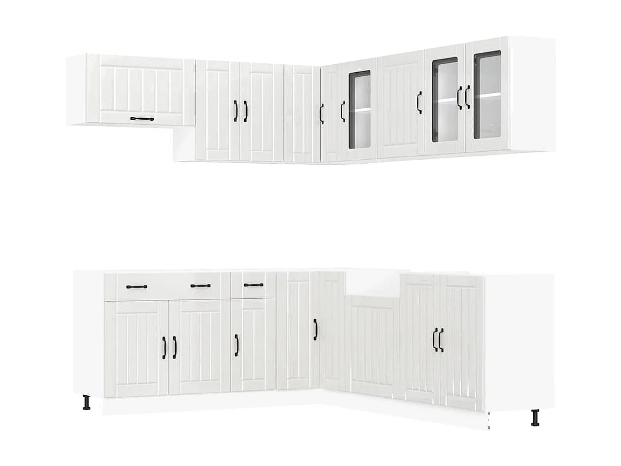 Lucca 11-teiliges Küchenschrank-Set aus Holzwerkstoff