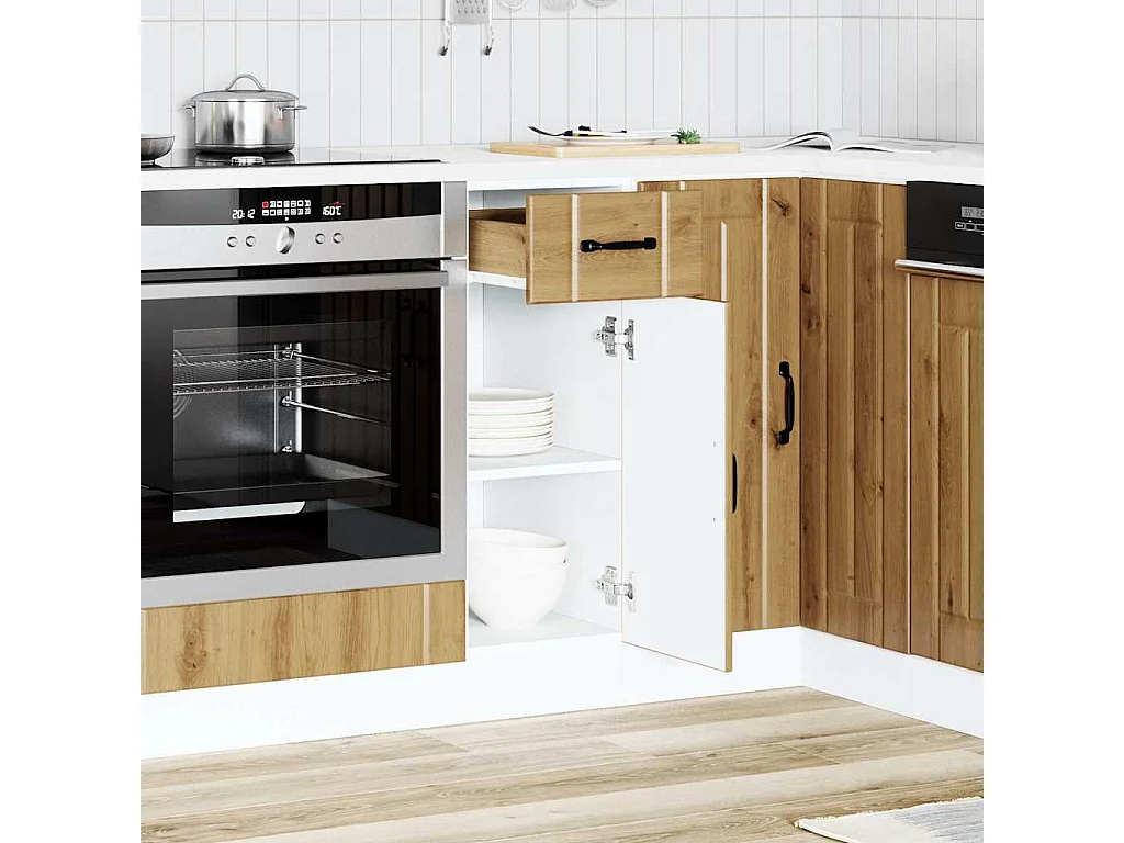 Lucca keukenkast eiken handgemaakt bewerkt hout