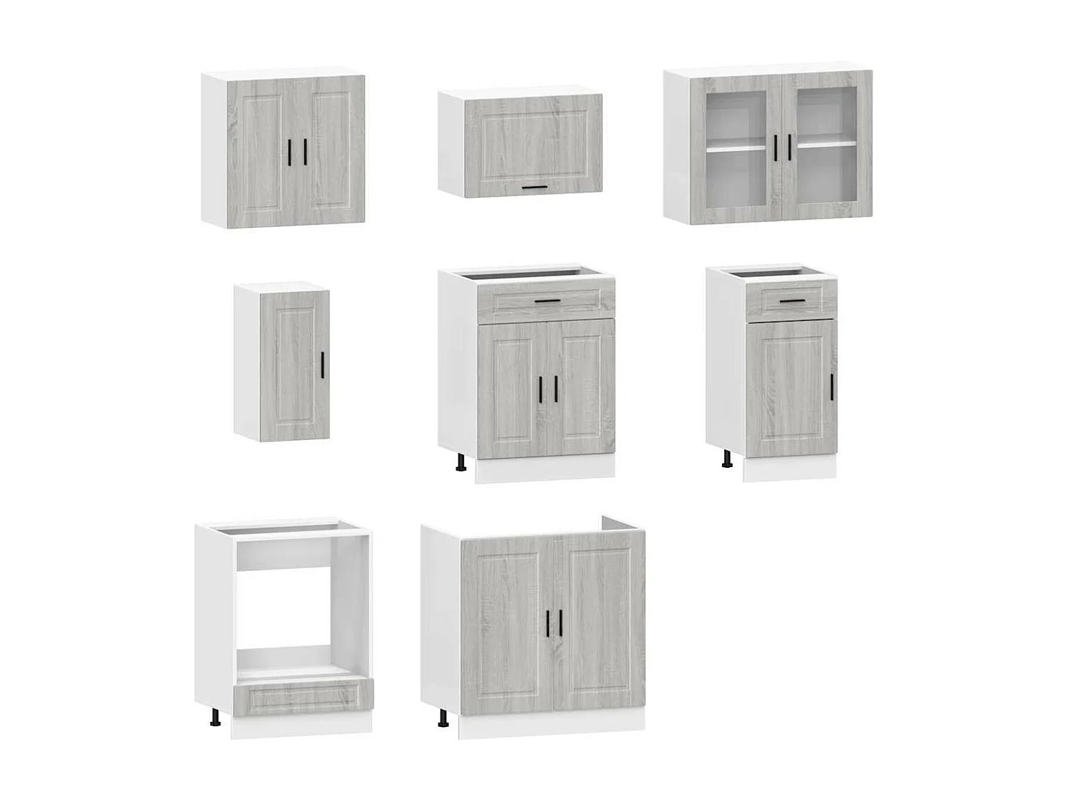 Ensemble d'armoires de cuisine 8 pcs Kalmar bois d'ingénierie