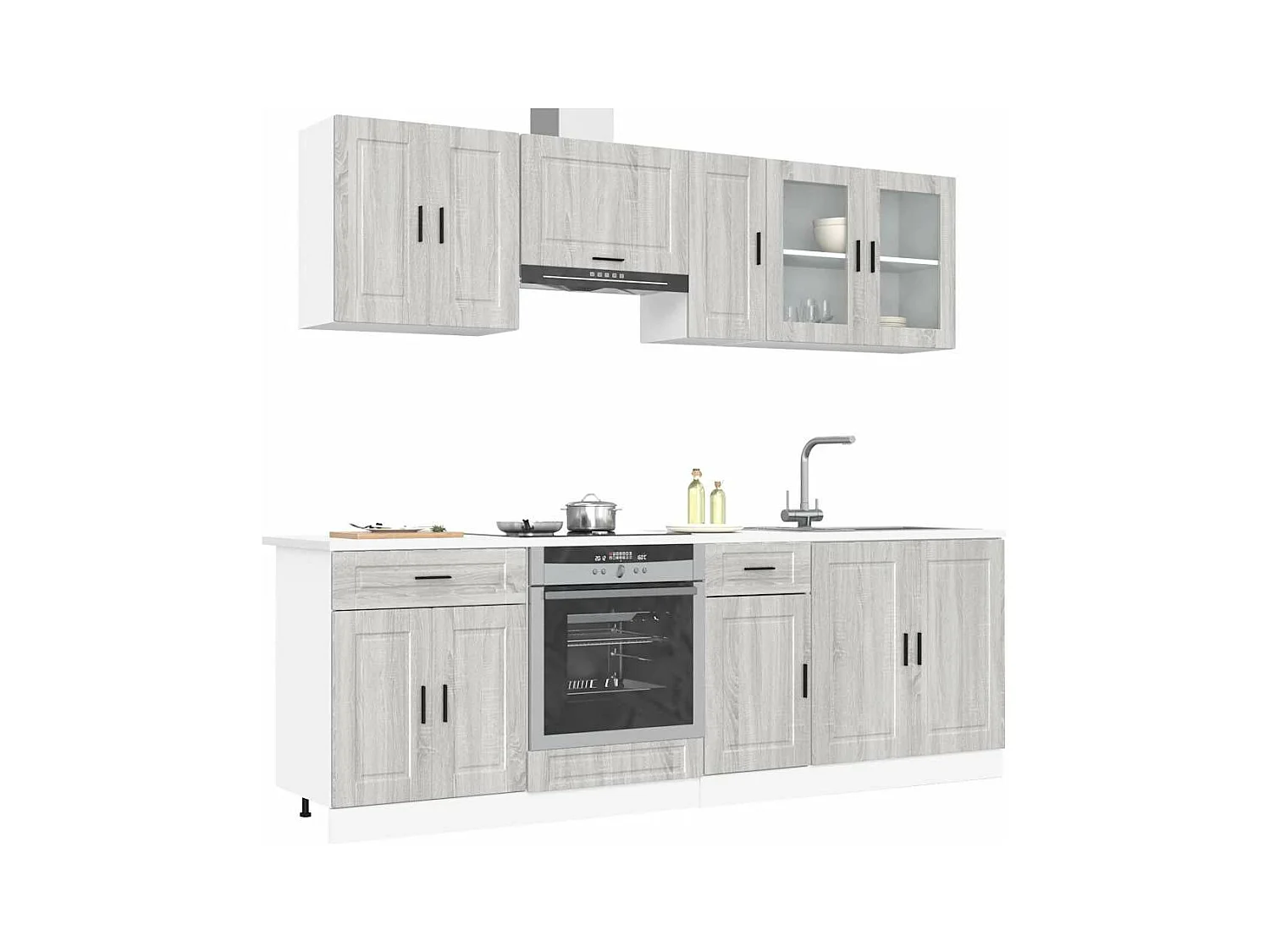 Ensemble d'armoires de cuisine 8 pcs Kalmar bois d'ingénierie