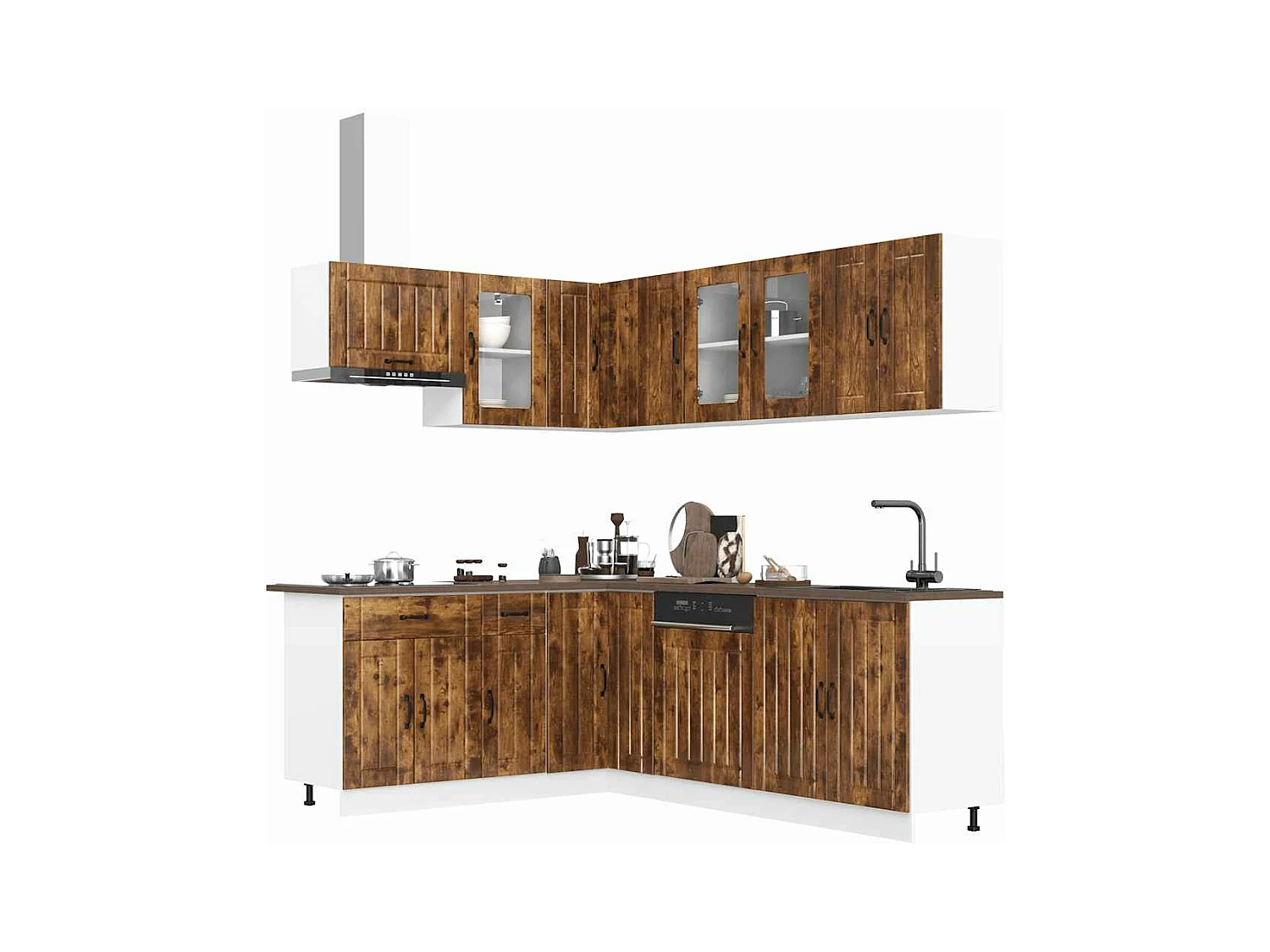 Ensemble d'armoires de cuisine 11 pcs Lucca bois d'ingénierie