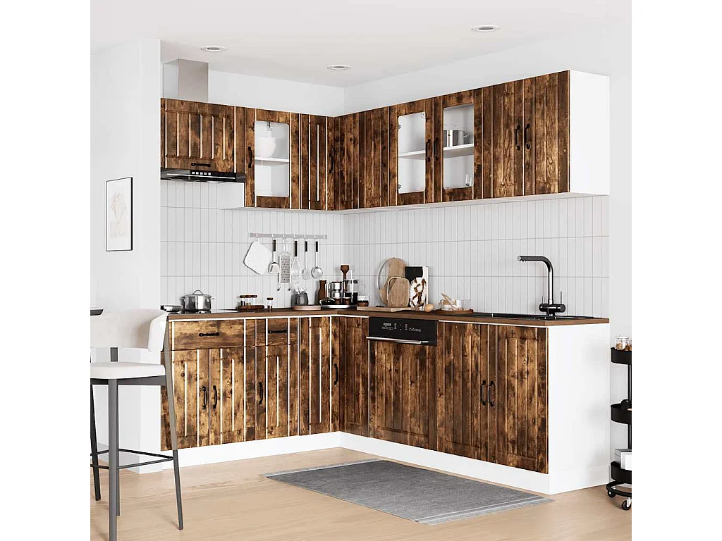 Lucca 11 pezzi set di mobili da cucina in legno ingegnerizzato