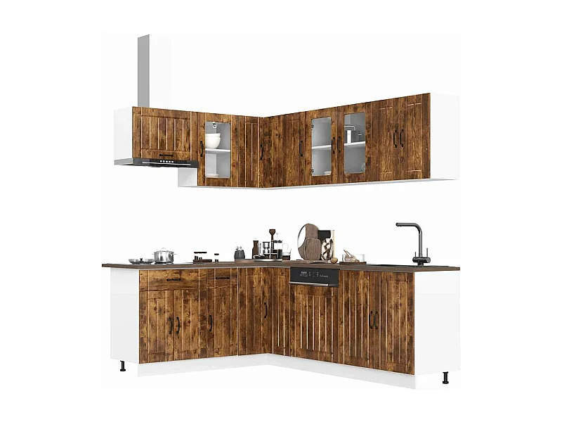 Ensemble d'armoires de cuisine 11 pcs Lucca bois d'ingénierie