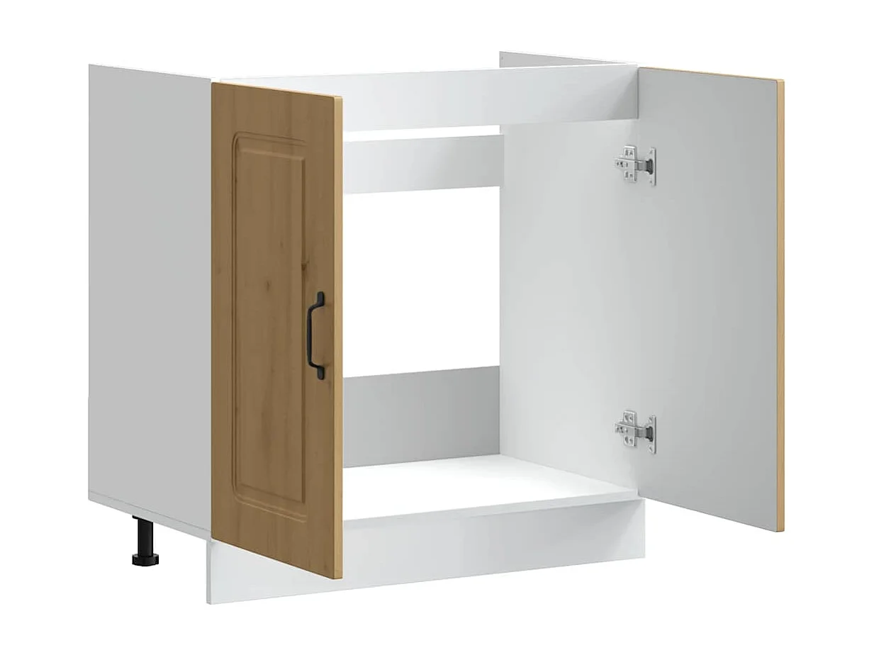 Meuble bas pour évier Kalmar chêne artisanal bois ingénierie