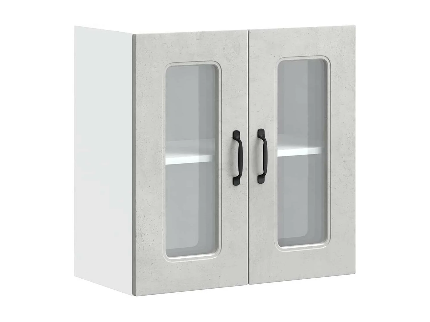 Mobile da cucina Kalmar grigio cemento con anta in vetro