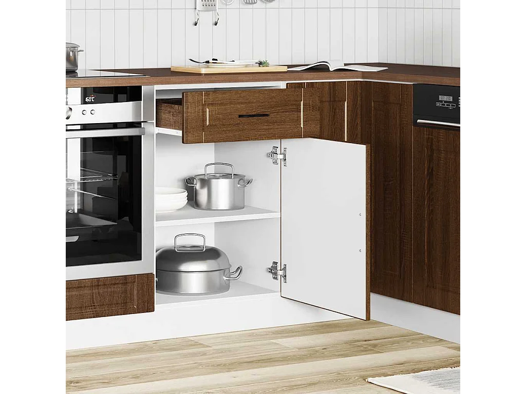 Armoire de cuisine Porto chêne marron bois d'ingénierie