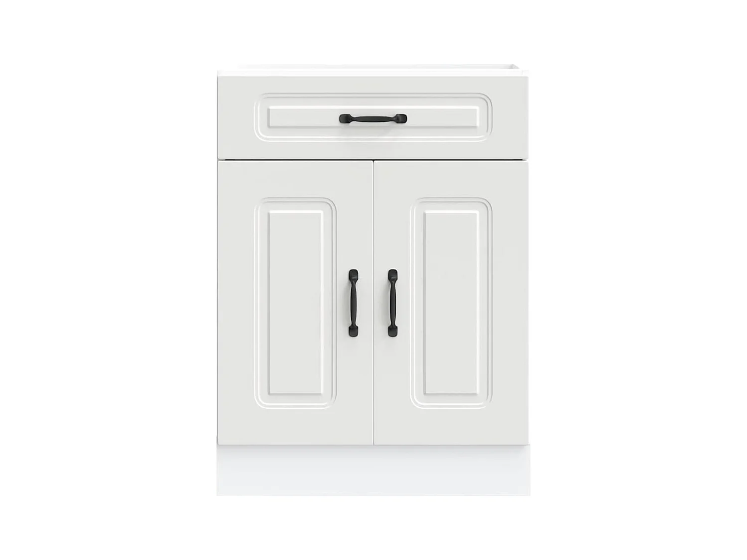 Armoire de cuisine Kalmar blanc bois d'ingénierie