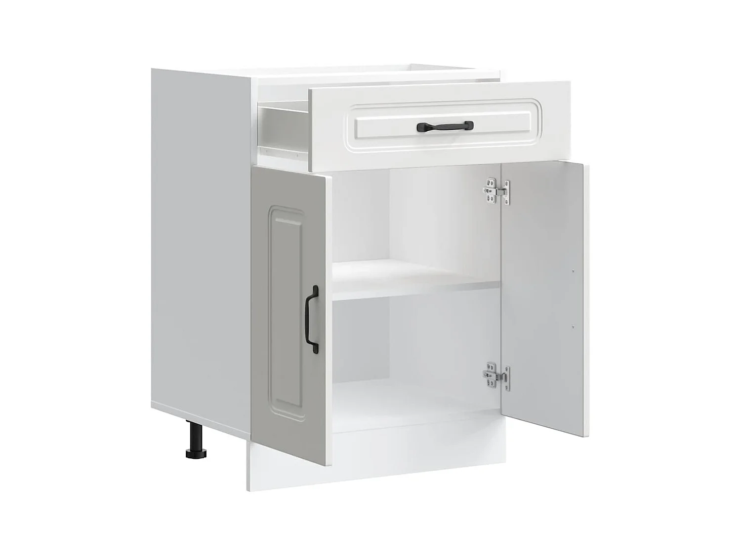 Armoire de cuisine Kalmar blanc bois d'ingénierie