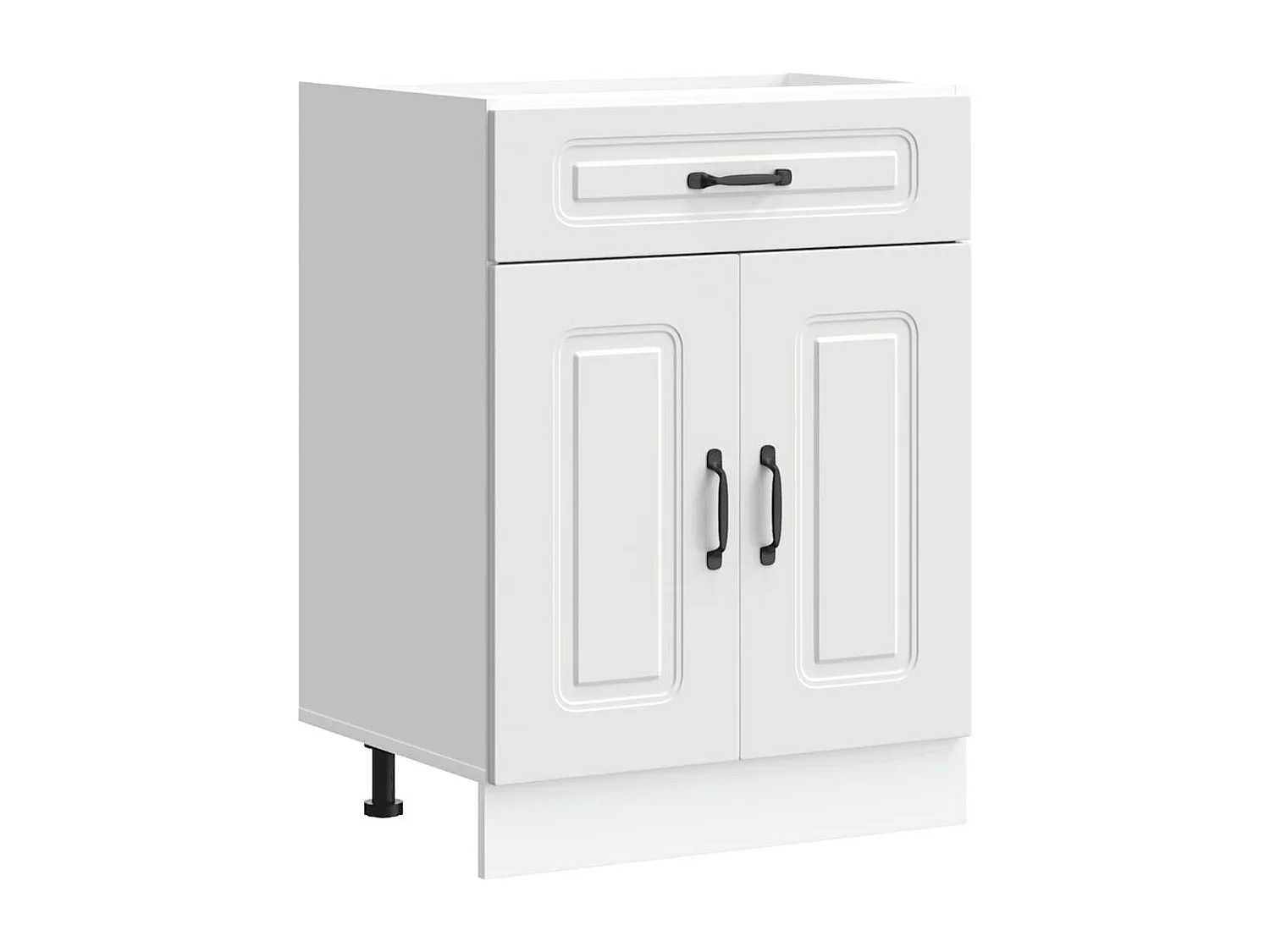 Armoire de cuisine Kalmar blanc bois d'ingénierie