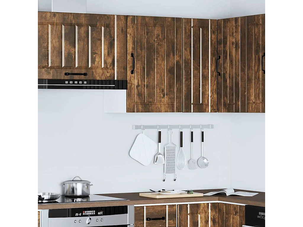 Armoire murale de cuisine Lucca chêne fumé bois ingénierie