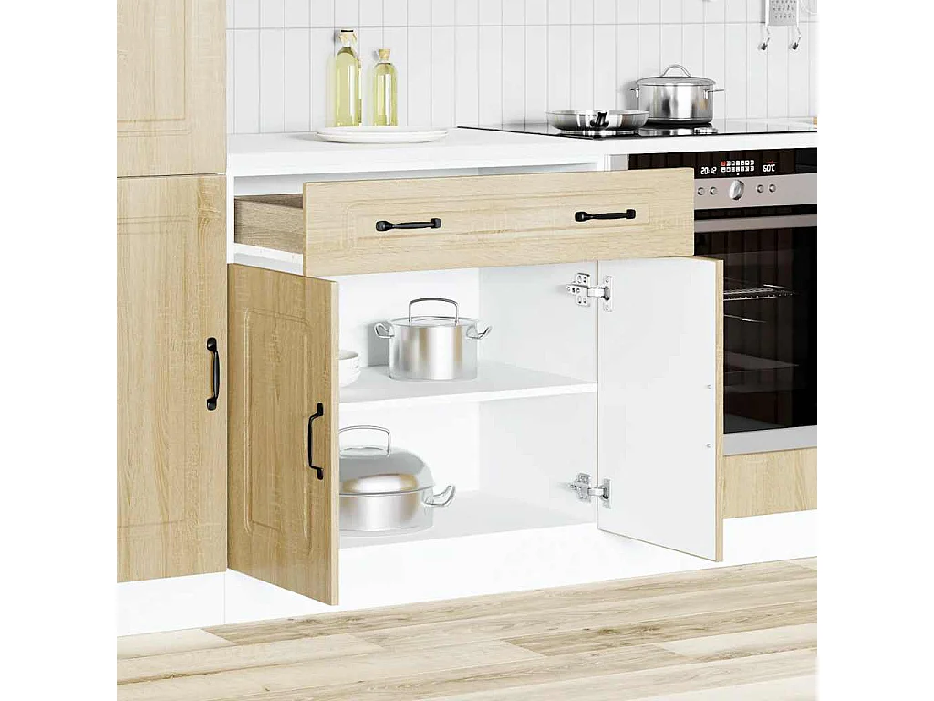 Armoire de cuisine Kalmar chêne sonoma bois d'ingénierie