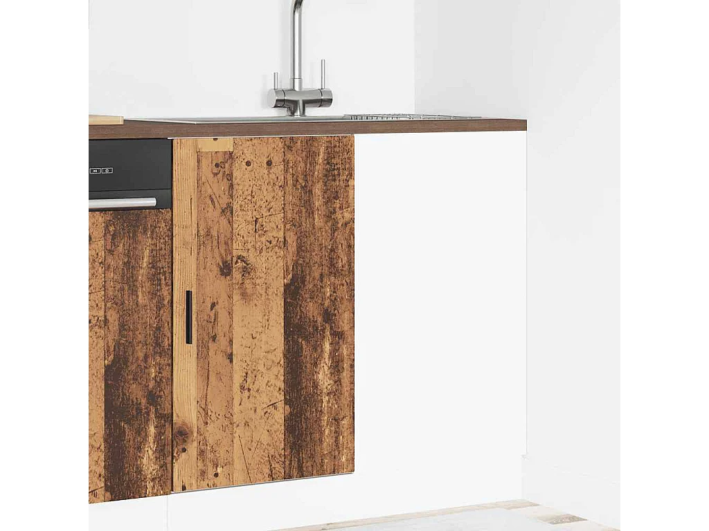 Meuble bas du lavabo vieux bois bois d'ingénierie