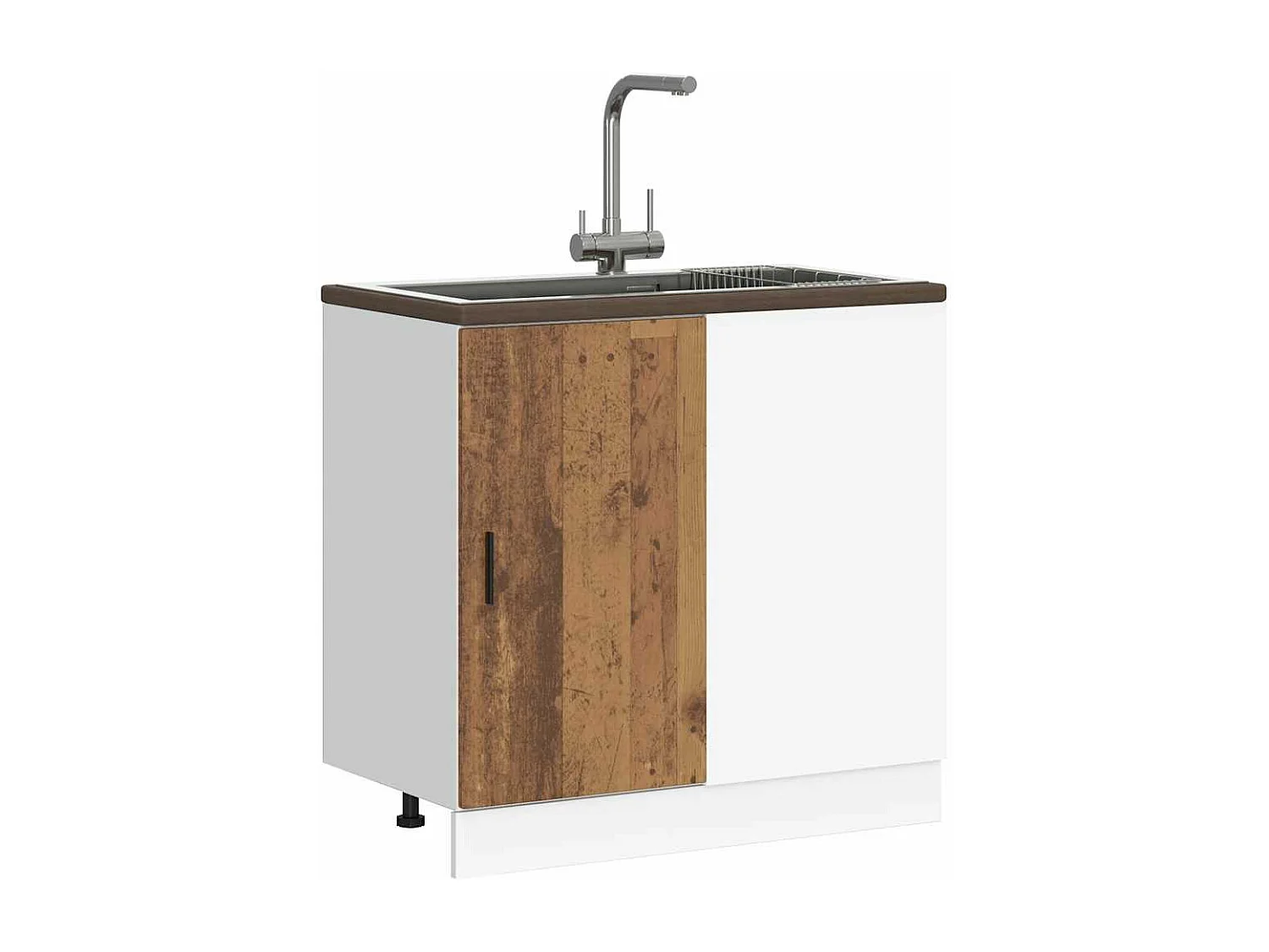 Meuble bas du lavabo vieux bois bois d'ingénierie