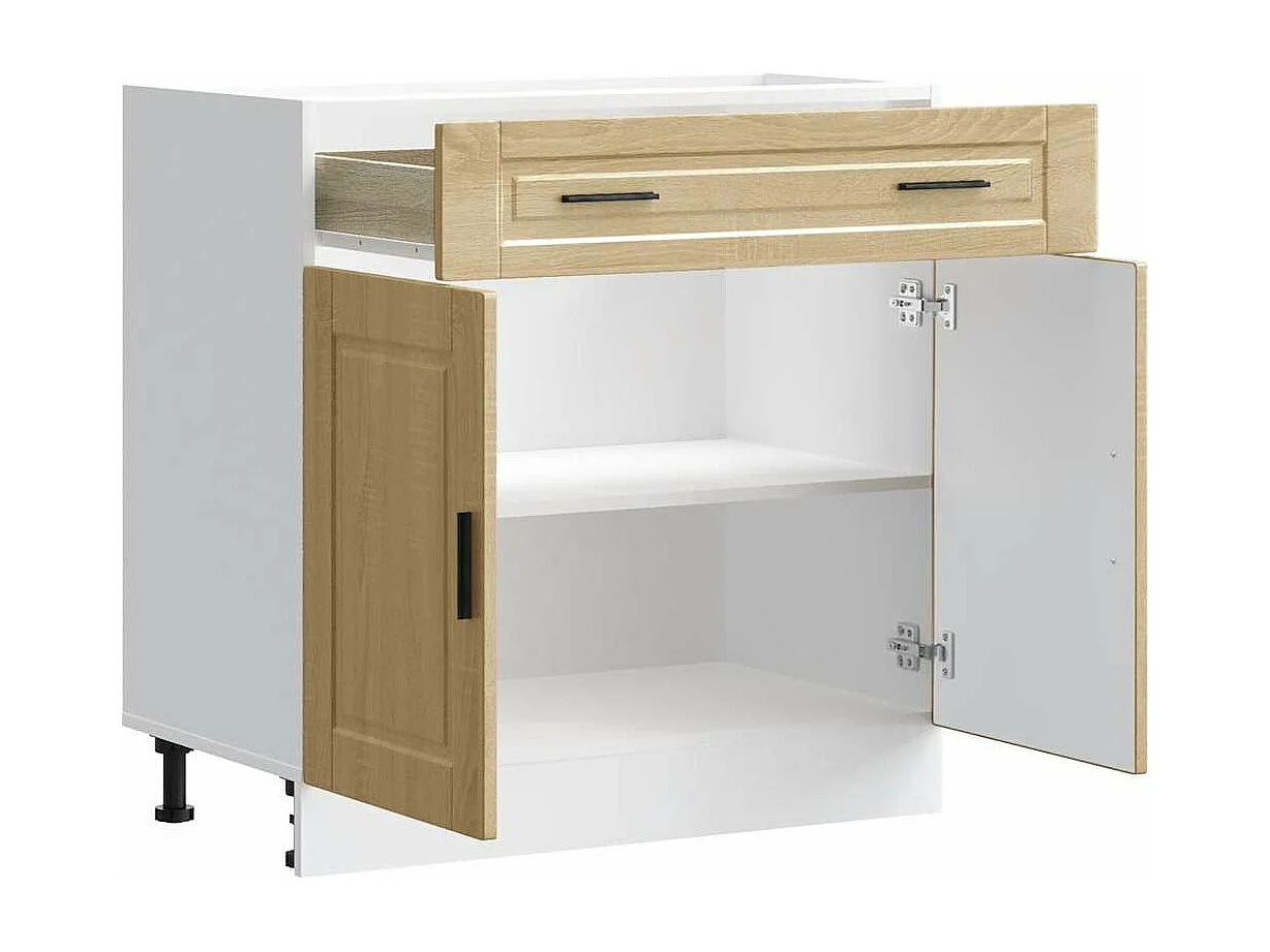 Mobile cucina Porto in rovere Sonoma, legno ingegnerizzato