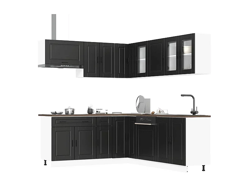 Set di mobili da cucina in legno ingegnerizzato Porto da 11 pezzi