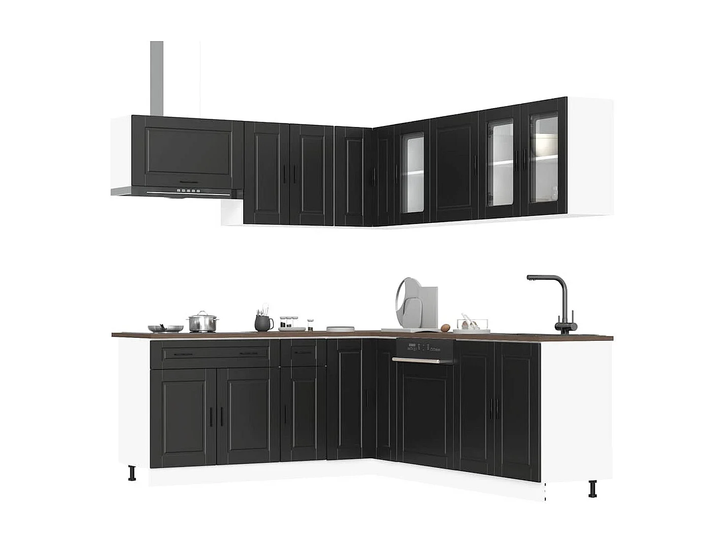 Ensemble d'armoires de cuisine 11 pcs Porto bois d'ingénierie