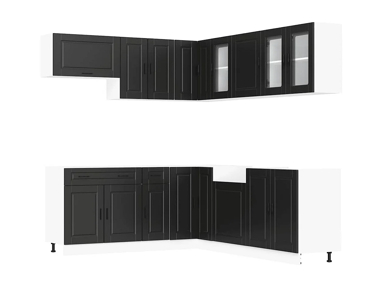 Ensemble d'armoires de cuisine 11 pcs Porto bois d'ingénierie