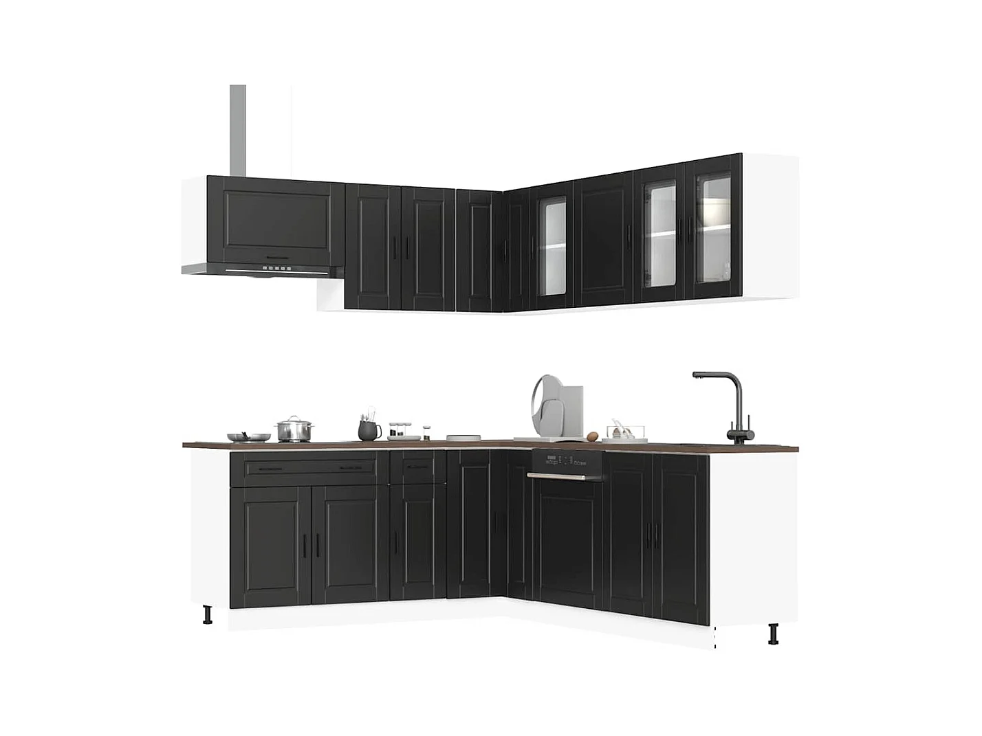 Set di mobili da cucina in legno ingegnerizzato Porto da 11 pezzi