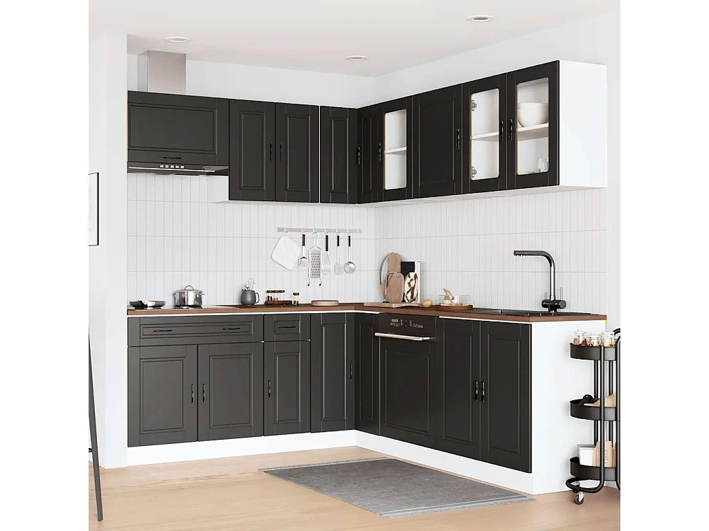 Set di mobili da cucina in legno ingegnerizzato Porto da 11 pezzi