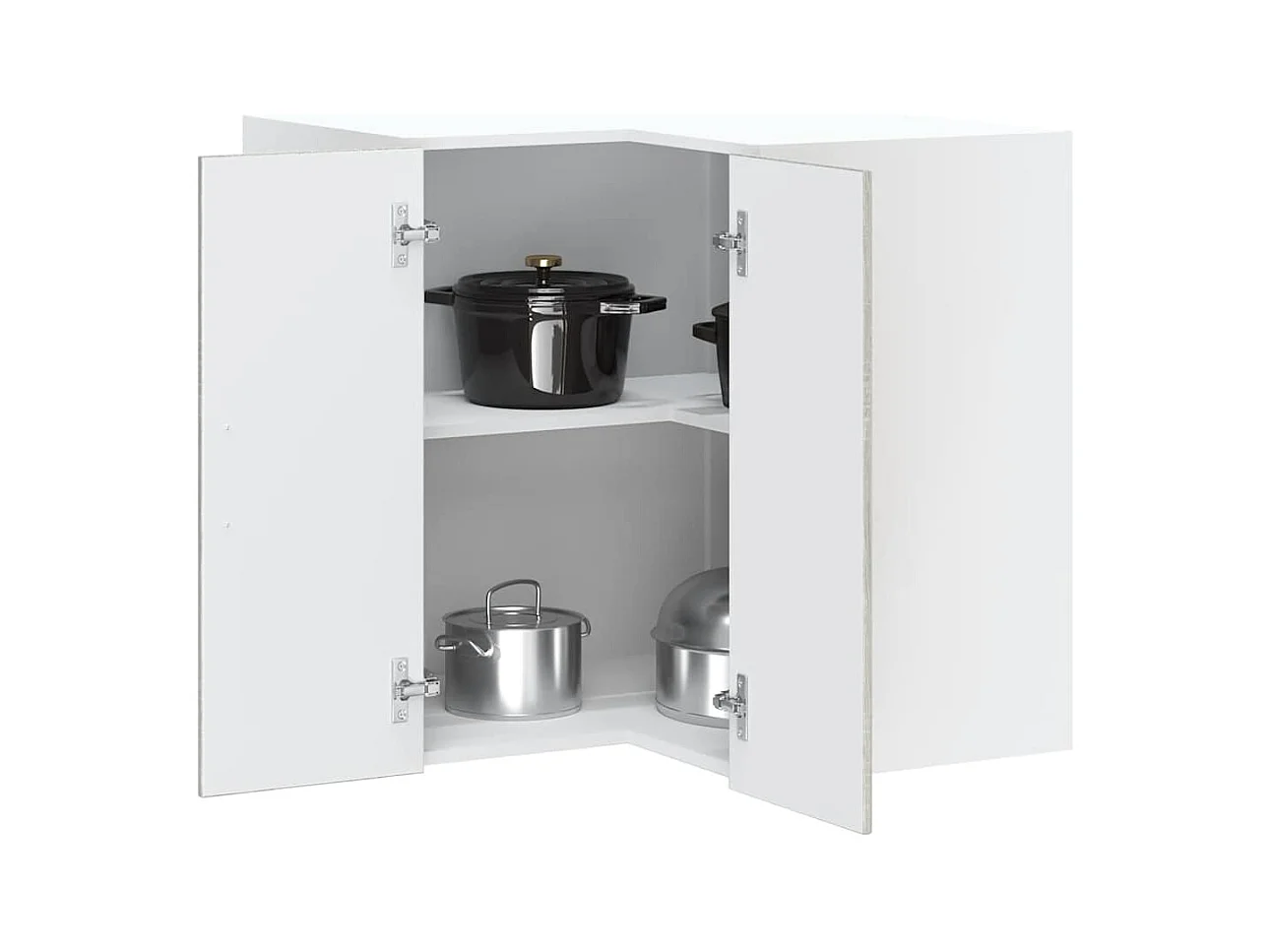 Armoire d'angle murale de cuisine Lucca sonoma gris