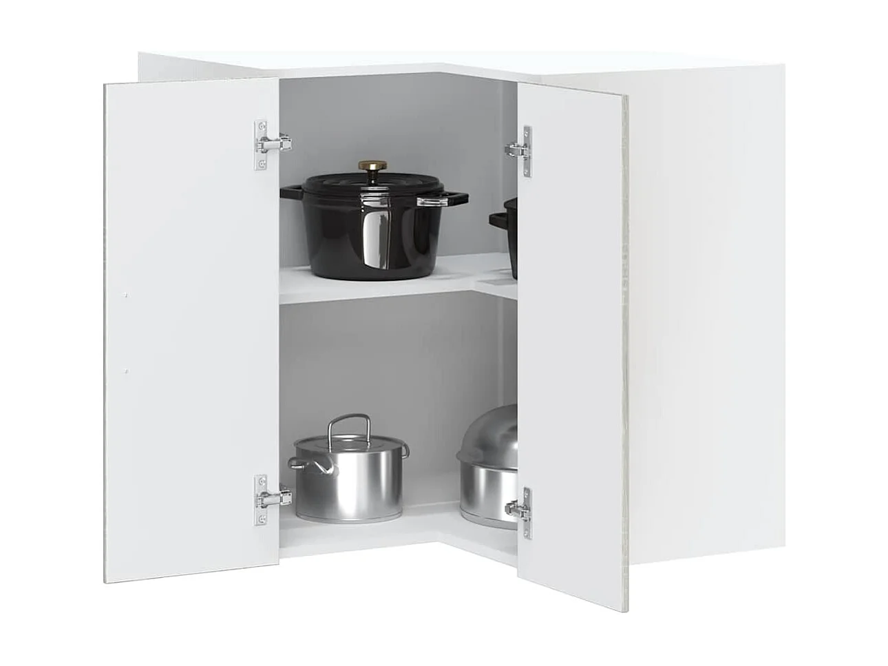 Armoire d'angle murale de cuisine Lucca sonoma gris