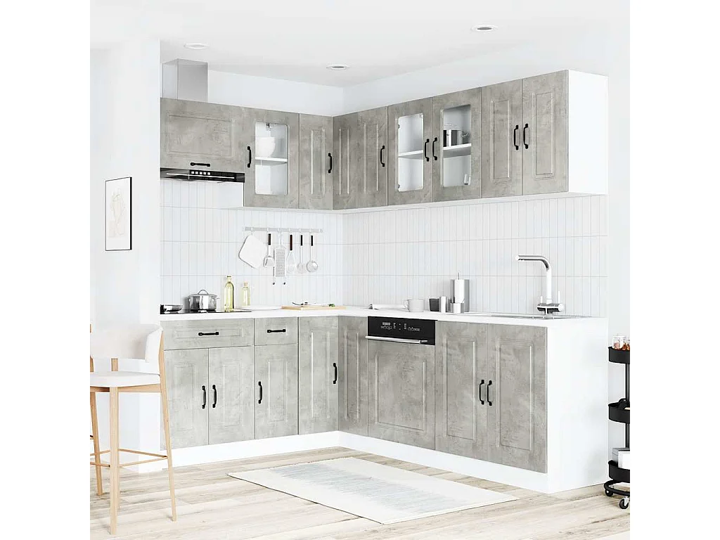 Ensemble d'armoires de cuisine 11 pcs Kalmar bois d'ingénierie