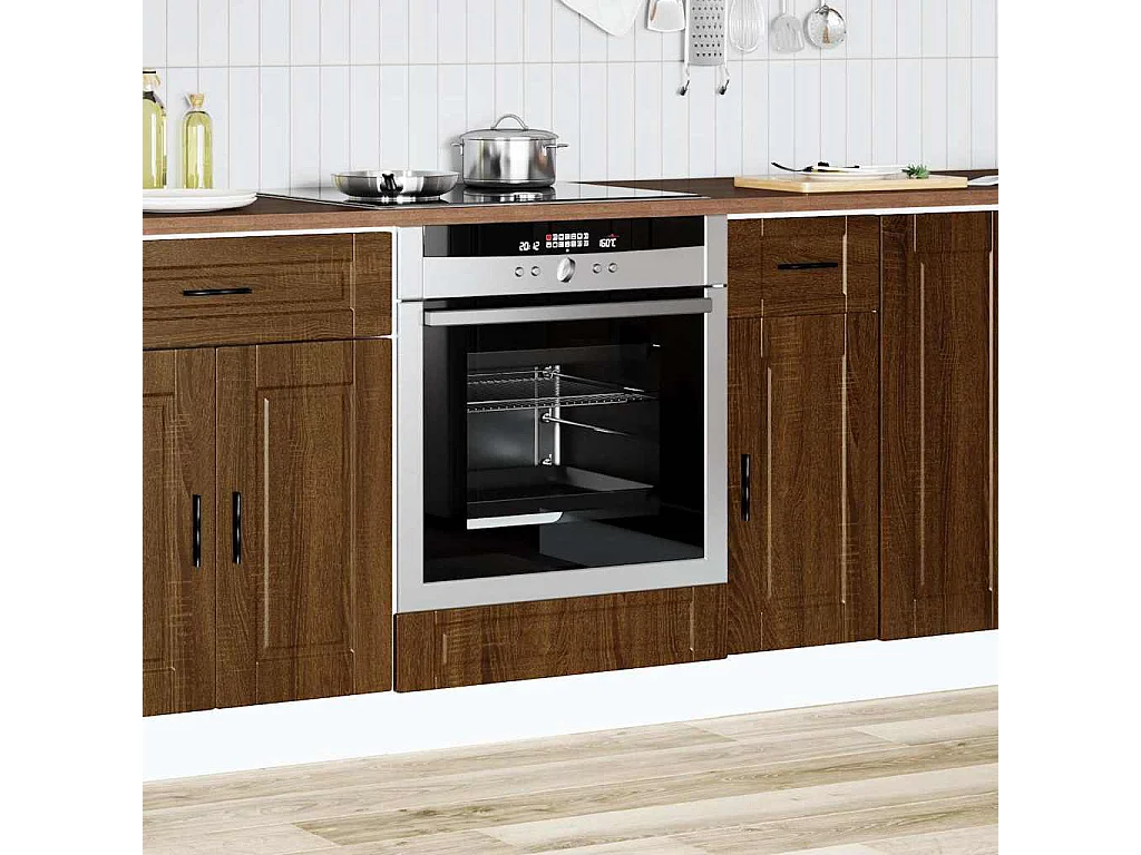 Mobile forno Porto in rovere marrone, legno ingegnerizzato