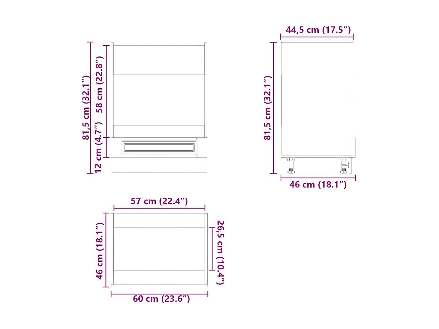 Mobile forno Porto in rovere marrone, legno ingegnerizzato