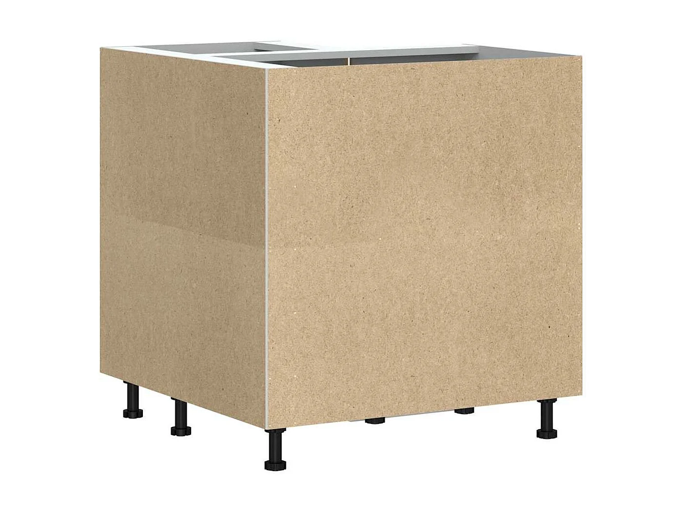 Mobile angolare cucina Kalmar in cemento grigio legno ingegnerizzato