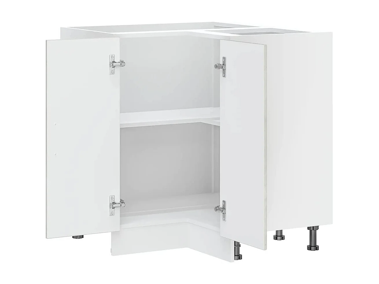 Mobile angolare cucina Kalmar in cemento grigio legno ingegnerizzato