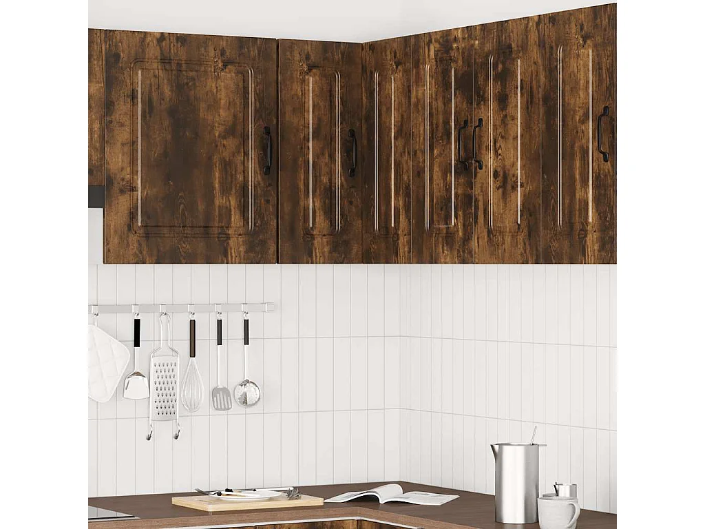 Mobiletto angolare da cucina in rovere affumicato Kalmar