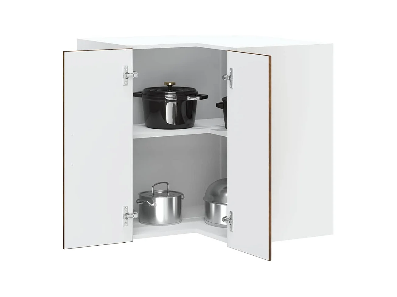Armoire murale d'angle de cuisine Kalmar chêne fumé