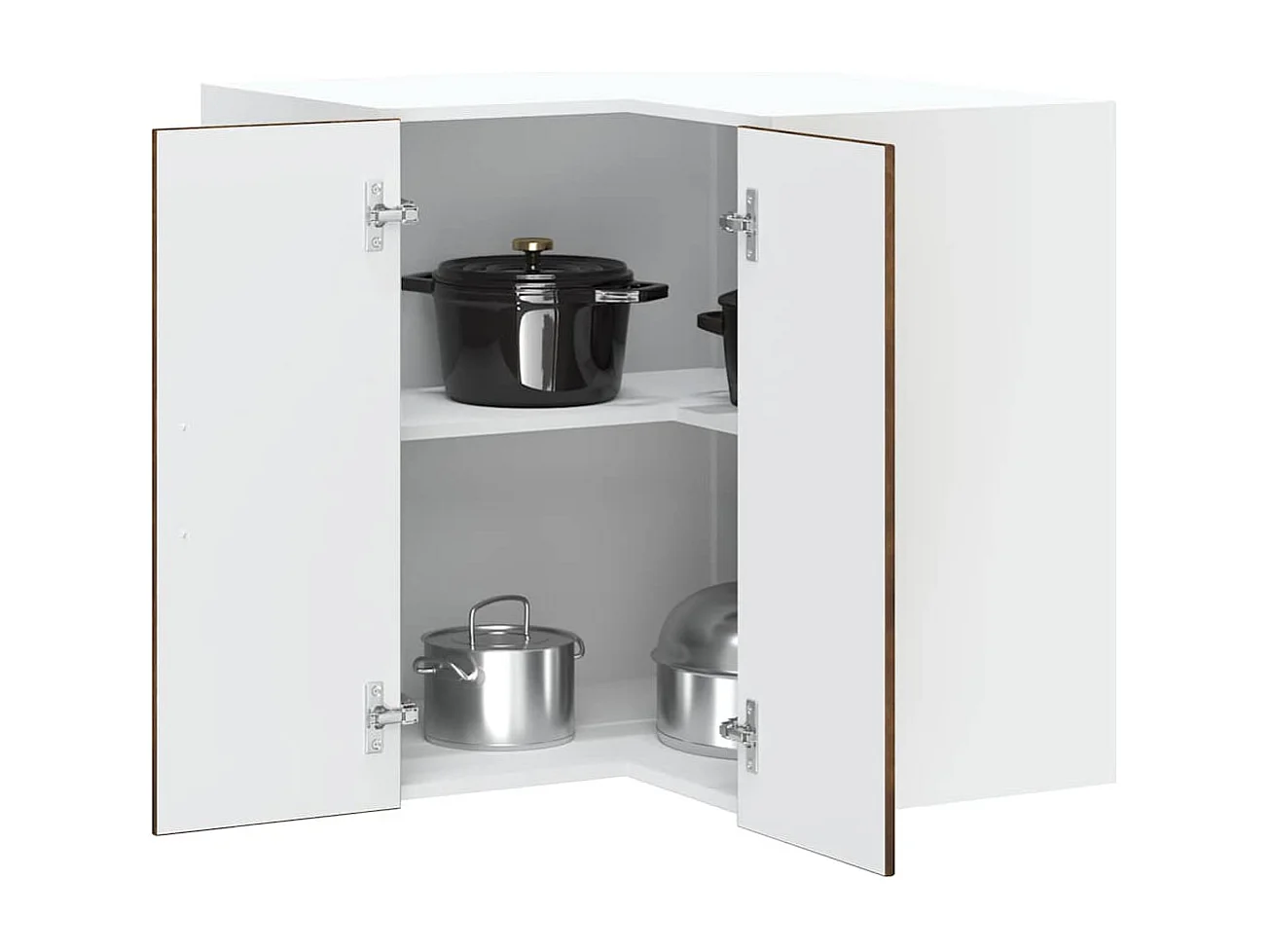 Armoire murale d'angle de cuisine Kalmar chêne fumé