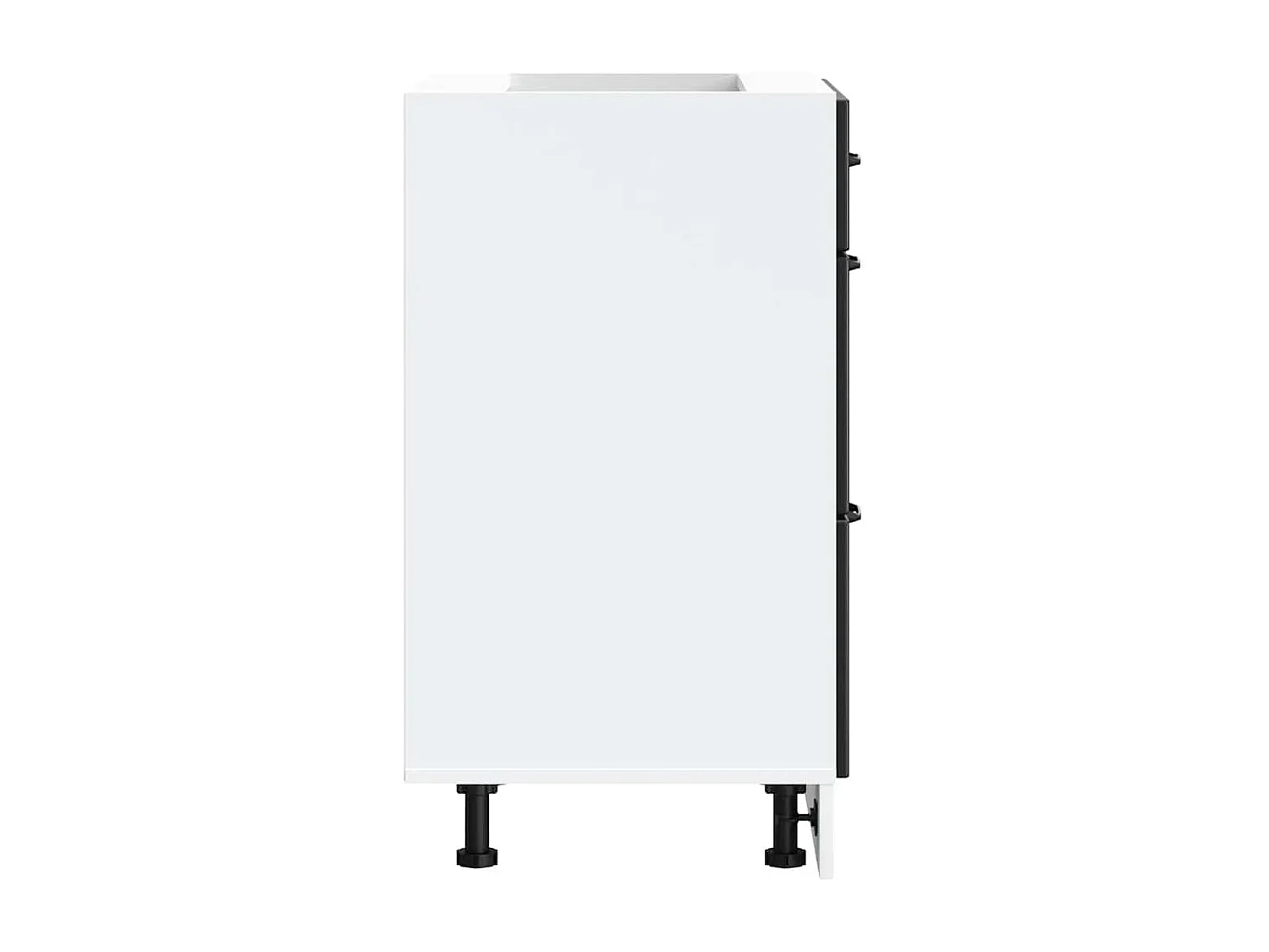 Armoire de cuisine Kalmar noir bois d'ingénierie