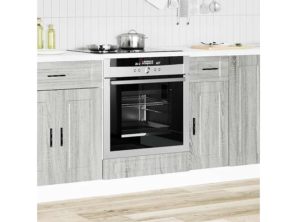 Armoire à four Porto sonoma gris bois d'ingénierie