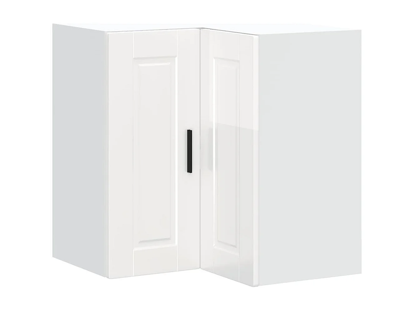 Mueble de cocina de esquina Porto en blanco de alto brillo