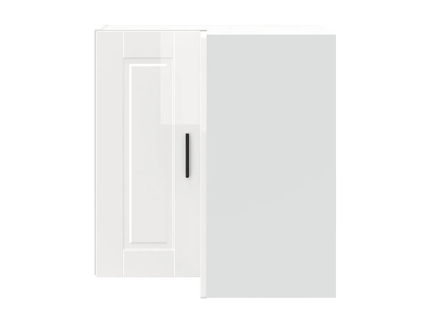 Mueble de cocina de esquina Porto en blanco de alto brillo