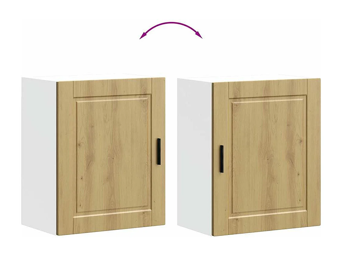 Armoire murale de cuisine Porto chêne artisanal bois ingénierie