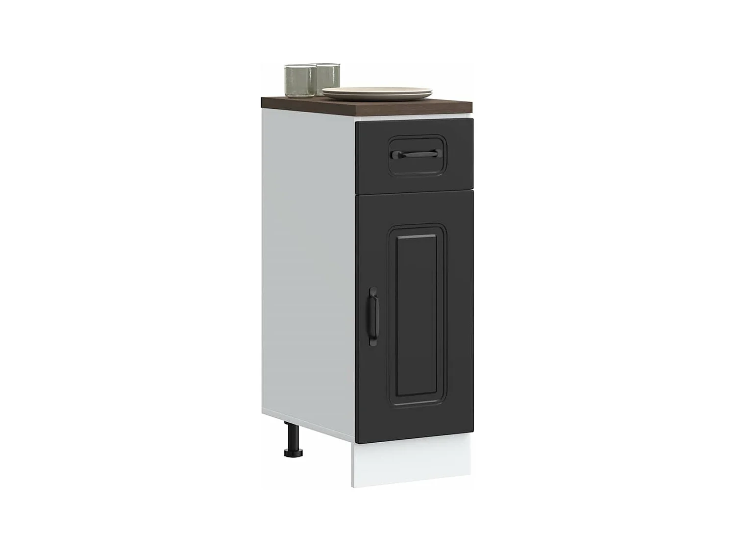 Mobile da cucina in legno ingegnerizzato nero Kalmar
