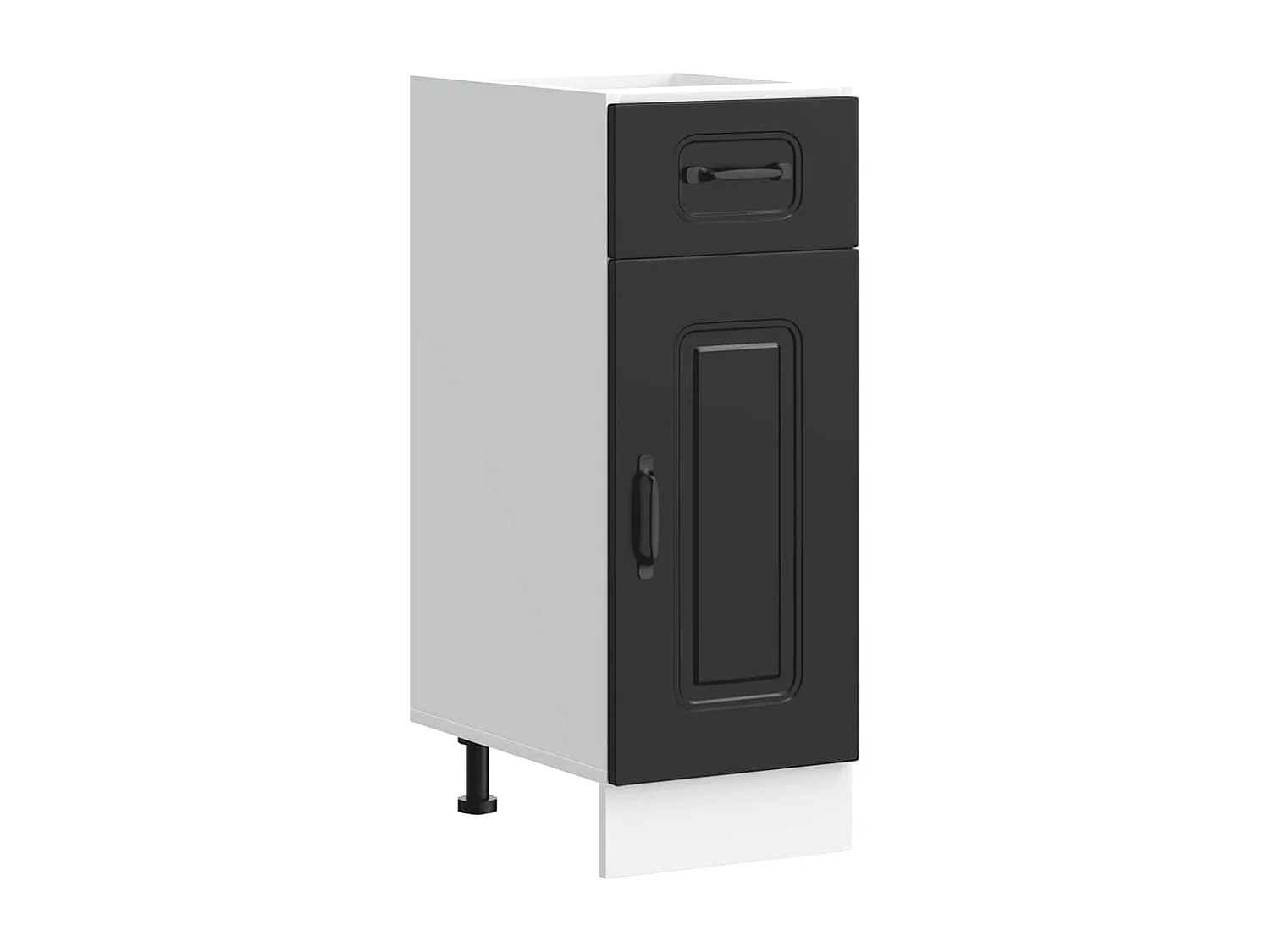 Armoire de cuisine Kalmar noir bois d'ingénierie